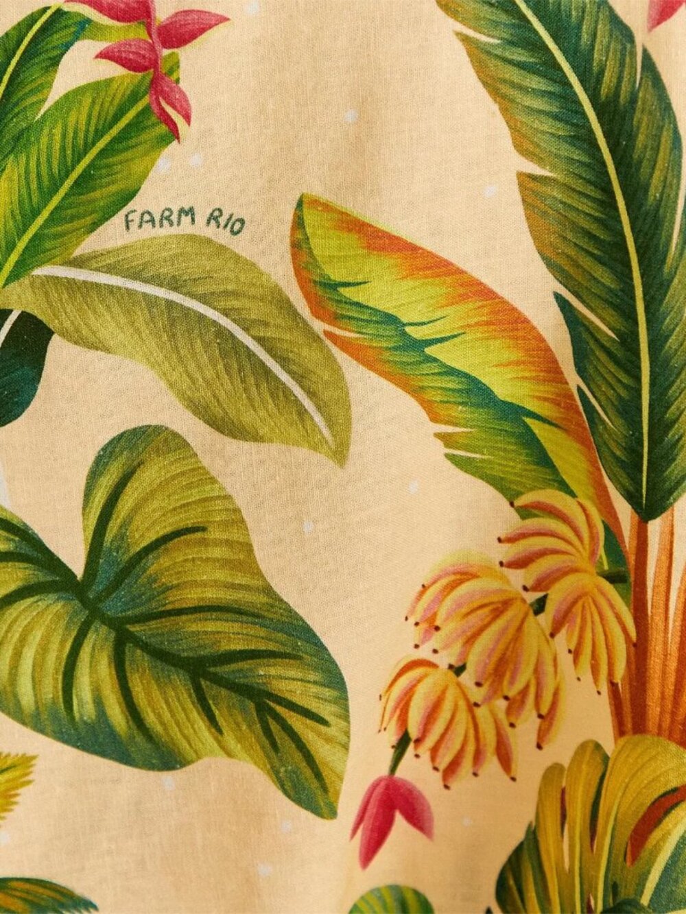 FARM RIO Fruit Forest Open-Back Floral Print Linen Blend Maxi Dress, SIZE MED - Picture 4 of 4